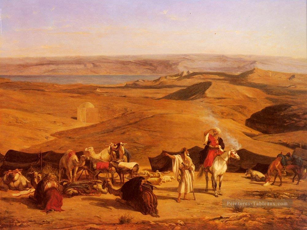 Le campement du désert Arabe Alberto Pasini Peintures à l'huile